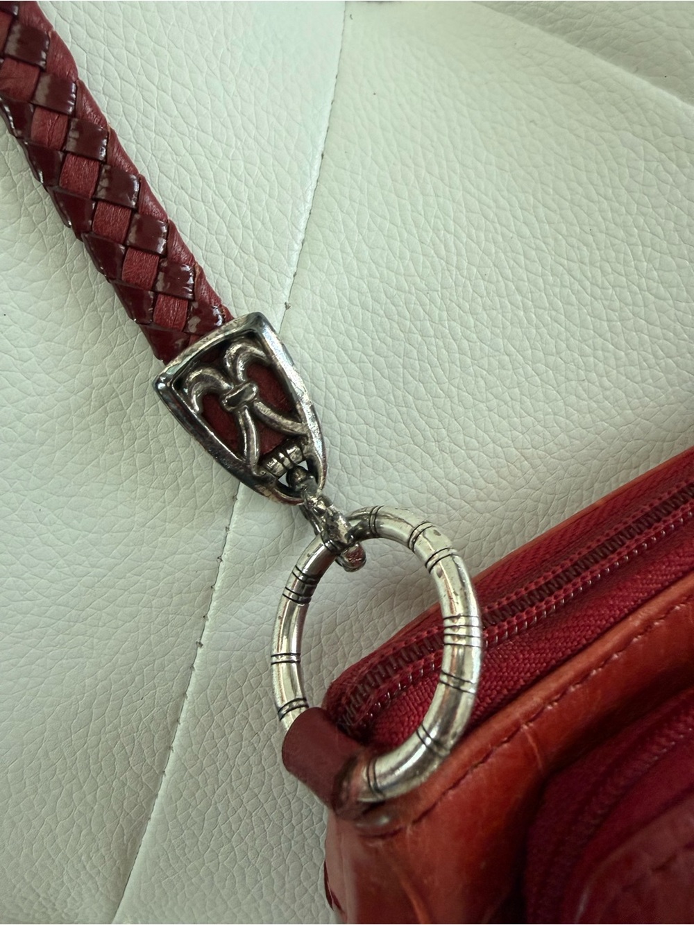 Brighton Red Leather Crossbody Bag - Picture 6 of 13